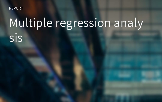 Multiple regression analysis