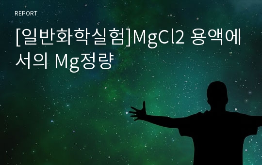 [일반화학실험]MgCl2 용액에서의 Mg정량