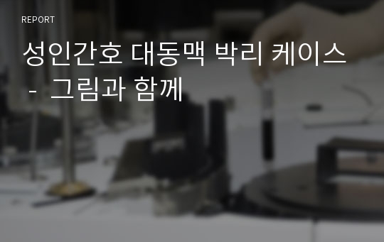 성인간호 대동맥 박리 케이스 -  그림과 함께 