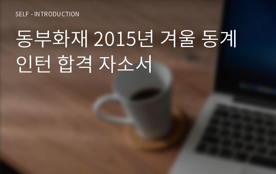 동부화재 2015년 겨울 동계인턴 합격 자소서