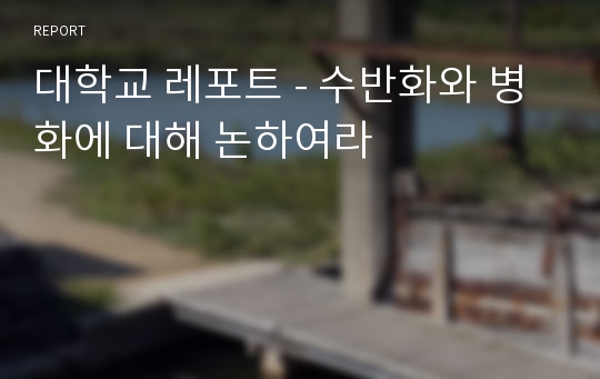 대학교 레포트 - 수반화와 병화에 대해 논하여라