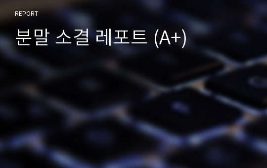 분말 소결 레포트 (A+)