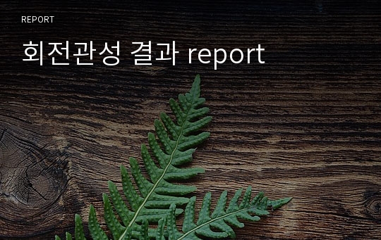 회전관성 결과 report