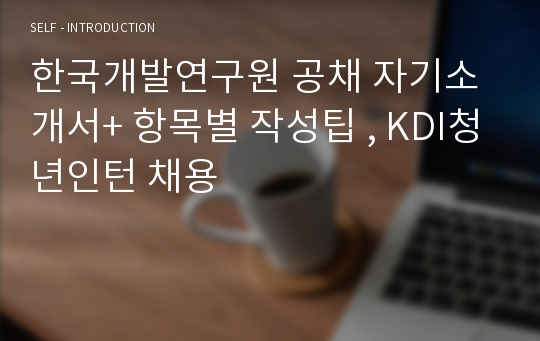 한국개발연구원 공채 자기소개서+ 항목별 작성팁 , KDI청년인턴 채용