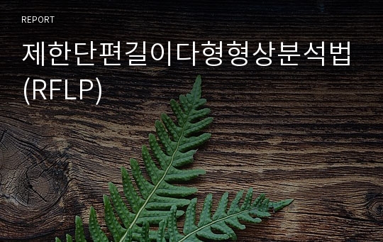 제한단편길이다형형상분석법(RFLP)