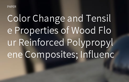 Color Change and Tensile Properties of Wood Flour Reinforced Polypropylene Composites; Influence of Photostabilizers