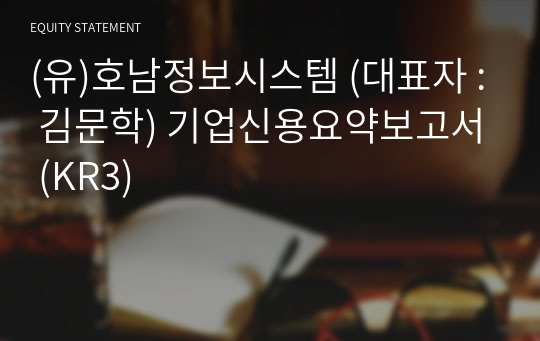 (유)호남정보시스템 기업신용요약보고서 (KR3)