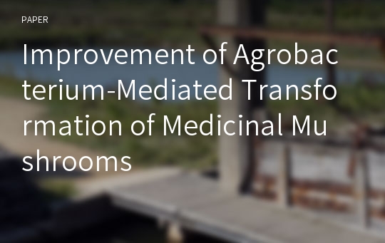 Improvement of Agrobacterium-Mediated Transformation of Medicinal Mushrooms