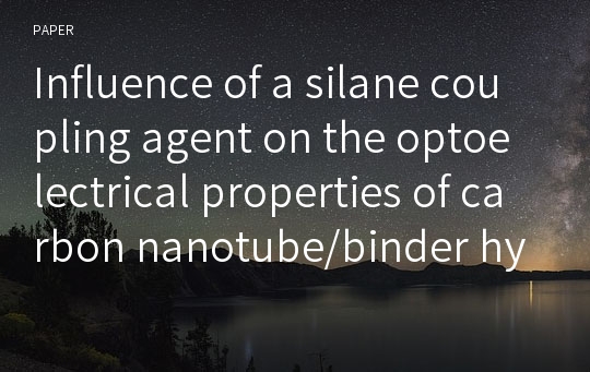 Influence of a silane coupling agent on the optoelectrical properties of carbon nanotube/binder hybrid thin films