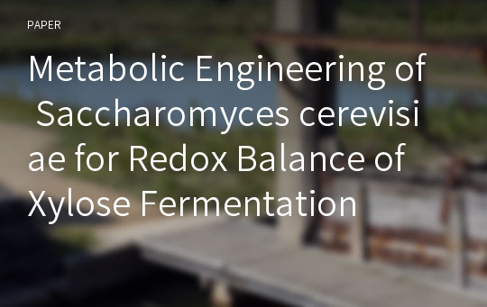 Metabolic Engineering of Saccharomyces cerevisiae for Redox Balance of Xylose Fermentation