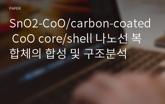 SnO2-CoO/carbon-coated CoO core/shell 나노선 복합체의 합성 및 구조분석