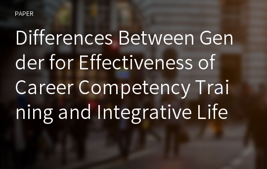 Differences Between Gender for Effectiveness of Career Competency Training and Integrative Life Planning on Career Aspirations, Self-Identity and Congruity between Real and Ideal Self of Adolescents