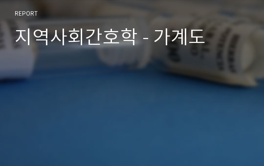 지역사회간호학 - 가계도