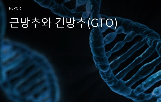 근방추와 건방추(GTO)