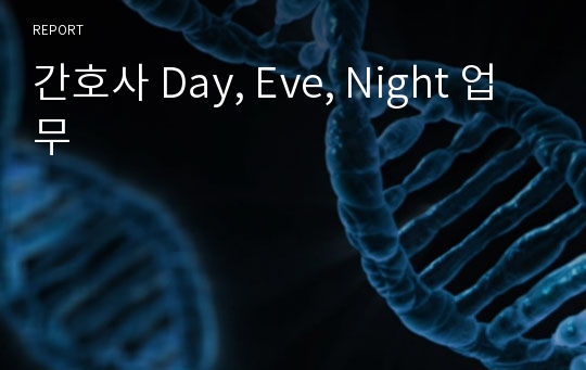 간호사 Day, Eve, Night 업무