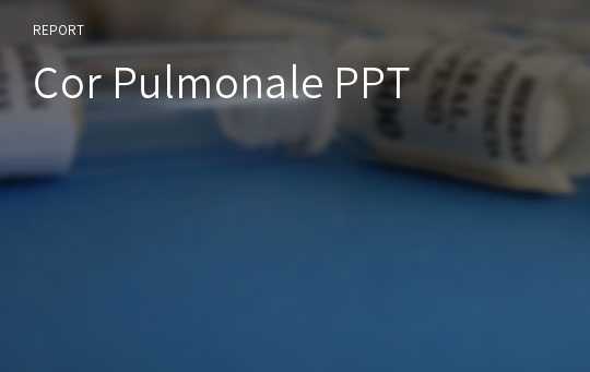 Cor Pulmonale PPT