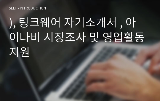 ), 팅크웨어 자기소개서 , 아이나비 시장조사 및 영업활동지원