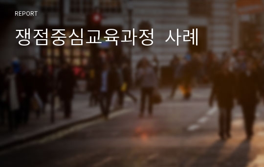 쟁점중심교육과정  사례