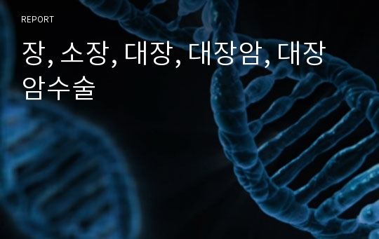 장, 소장, 대장, 대장암, 대장암수술