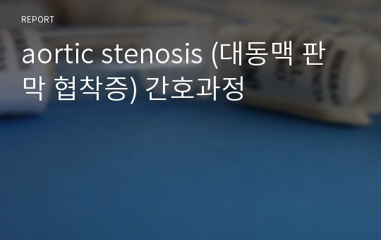 aortic stenosis (대동맥 판막 협착증) 간호과정