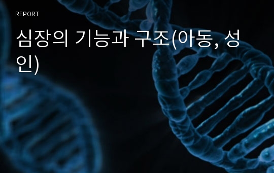 심장의 기능과 구조(아동, 성인)