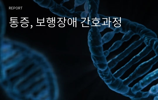 통증, 보행장애 간호과정