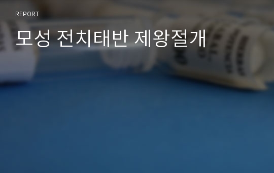 모성 전치태반 제왕절개