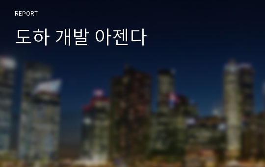 도하 개발 아젠다