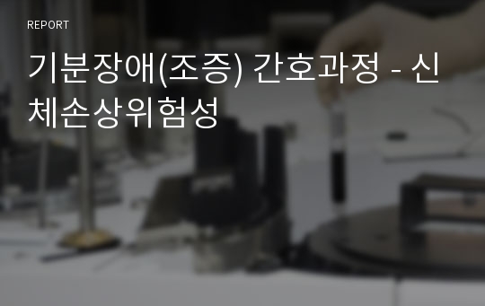 기분장애(조증) 간호과정 - 신체손상위험성