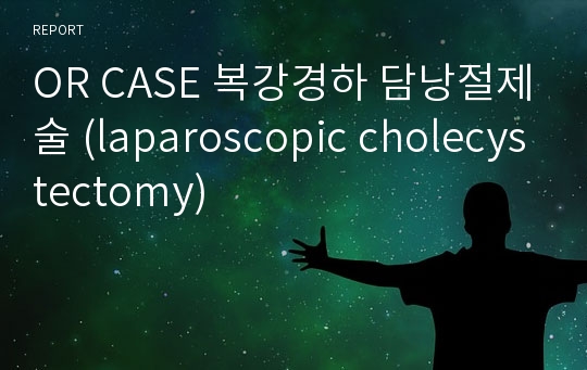 OR CASE 복강경하 담낭절제술 (laparoscopic cholecystectomy)