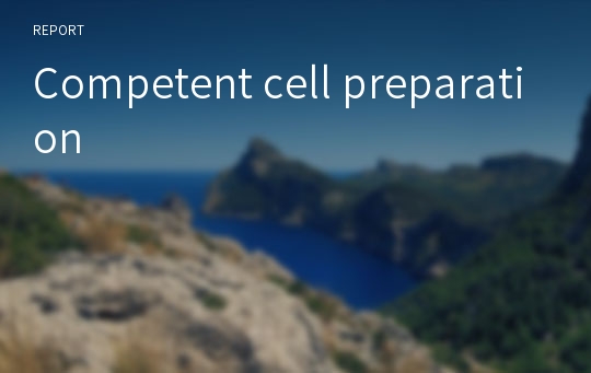 Competent cell preparation