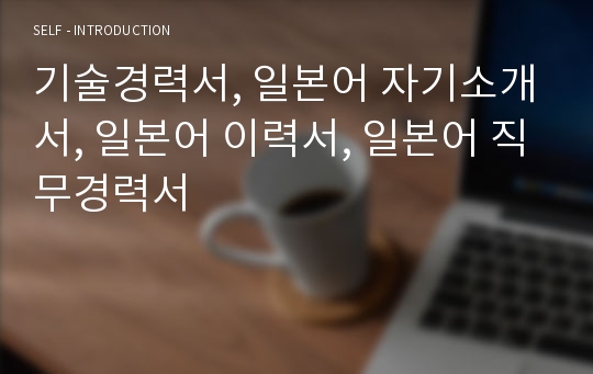 기술경력서, 일본어 자기소개서, 일본어 이력서, 일본어 직무경력서