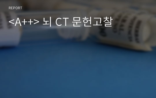 &lt;A++&gt; 뇌 CT 문헌고찰