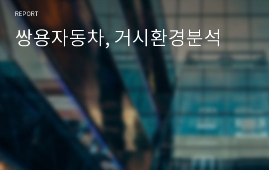 쌍용자동차, 거시환경분석