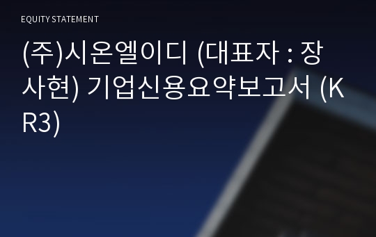 (주)시온엘이디 기업신용요약보고서 (KR3)