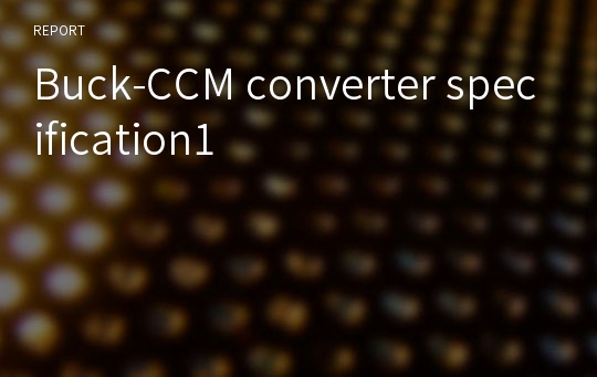 Buck-CCM converter specification1