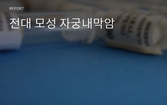 전대 모성 자궁내막암