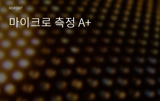 마이크로 측정 A+