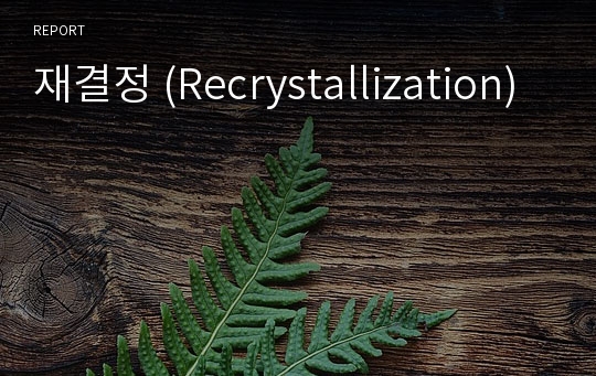 재결정 (Recrystallization)