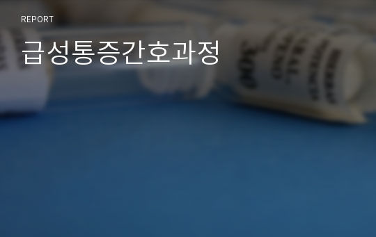 급성통증간호과정