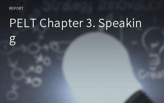 PELT Chapter 3. Speaking