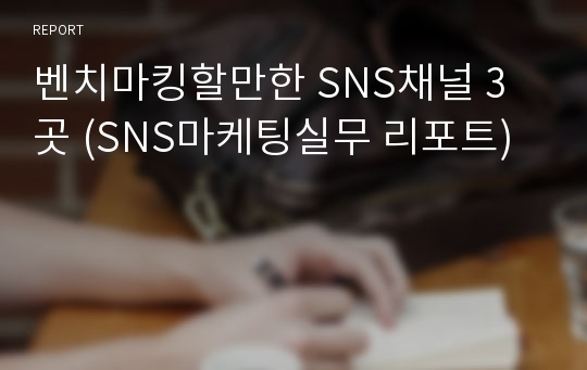 벤치마킹할만한 SNS채널 3곳 (SNS마케팅실무 리포트)