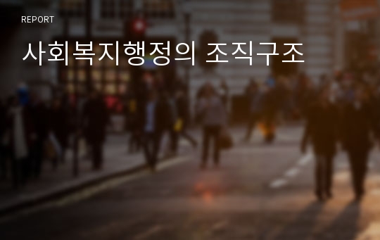 사회복지행정의 조직구조