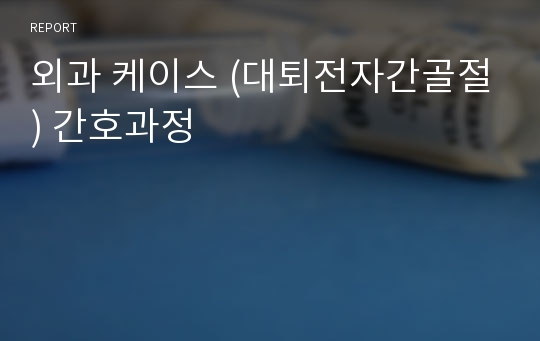 외과 케이스 (대퇴전자간골절) 간호과정