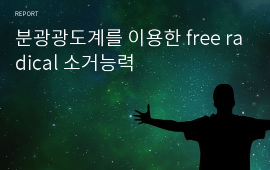 분광광도계를 이용한 free radical 소거능력