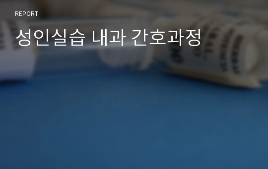 성인실습 내과 간호과정