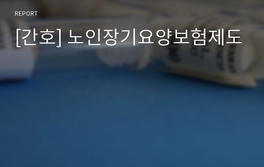 [간호] 노인장기요양보험제도