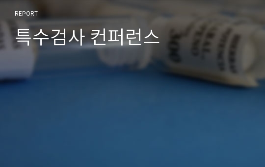 특수검사 컨퍼런스