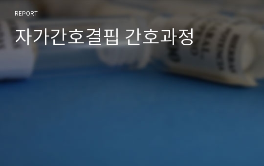 자가간호결핍 간호과정