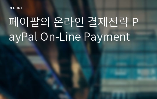 페이팔의 온라인 결제전략 PayPal On-Line Payment